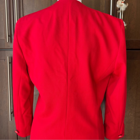 Christian Dior Red 100% Wool Long Blazer US12 Used Once!! - Picture 9 of 16